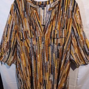 Cocomo Colorful Striped Women's Top 3x (A)